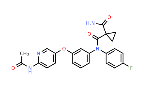 1020536-13-3 | N-(3-((6-Acetamidopyridin-3-yl)oxy)phenyl)-N-(4-fluorophenyl)cyclopropane-1,1-dicarboxamide