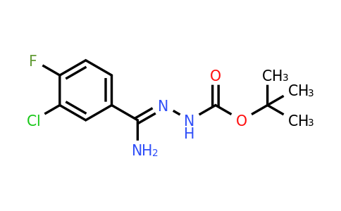 1053655-93-8 | N'-[1-Amino-1-(3-chloro-4-fluorophenyl)methylidene]hydrazinecarboxylic acid tert-butyl ester