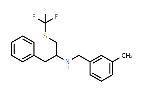 (1-Benzyl-2-trifluoromethylsulfanyl-ethyl)-(3-methyl-benzyl)-amine