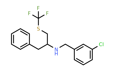 1208079-09-7 | (1-Benzyl-2-trifluoromethylsulfanyl-ethyl)-(3-chloro-benzyl)-amine