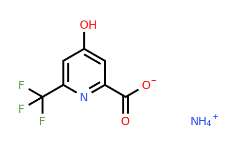 1256789-28-2 | Ammonium 4-hydroxy-6-(trifluoromethyl)pyridine-2-carboxylate