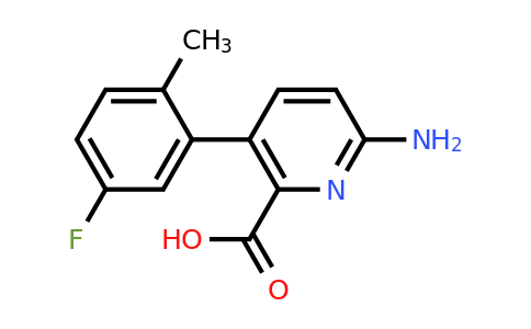 1261917-71-8 | 6-Amino-3-(5-fluoro-2-methylphenyl)picolinic acid