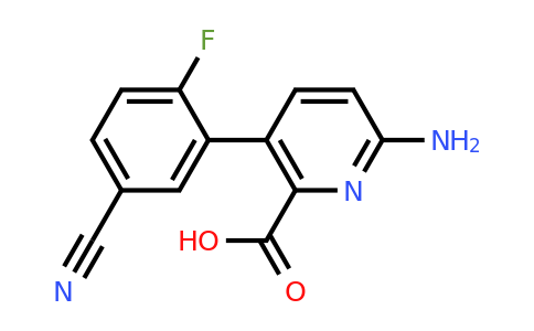 1261935-06-1 | 6-Amino-3-(5-cyano-2-fluorophenyl)picolinic acid