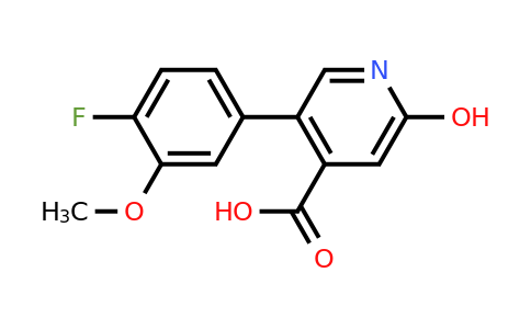 1261959-95-8 | 5-(4-Fluoro-3-methoxyphenyl)-2-hydroxyisonicotinic acid