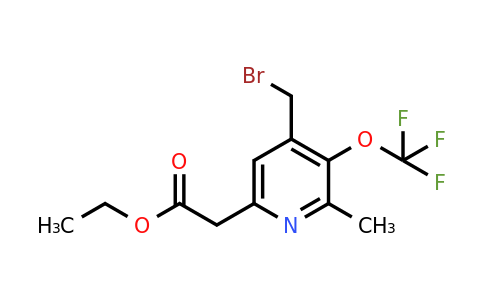 1361789-93-6 | Ethyl 4-(bromomethyl)-2-methyl-3-(trifluoromethoxy)pyridine-6-acetate