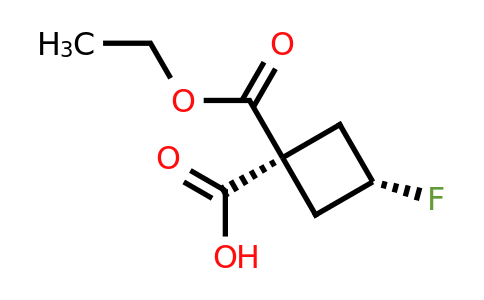 1416218-52-4 | trans-1-(ethoxycarbonyl)-3-fluorocyclobutane-1-carboxylic acid