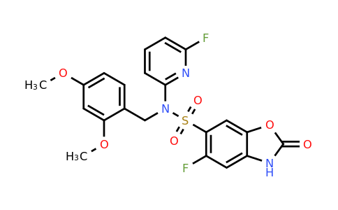 1607485-79-9 | N-(2,4-Dimethoxybenzyl)-5-fluoro-N-(6-fluoropyridin-2-yl)-2-oxo-2,3-dihydrobenzo[d]oxazole-6-sulfonamide