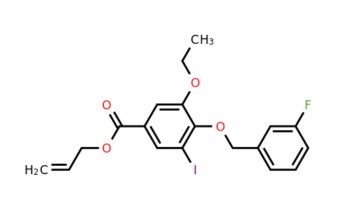 1706444-34-9 | Allyl 3-ethoxy-4-((3-fluorobenzyl)oxy)-5-iodobenzoate