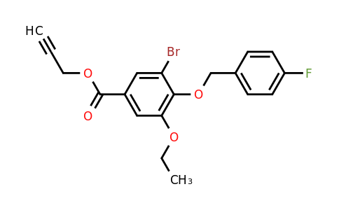 1706447-27-9 | Prop-2-yn-1-yl 3-bromo-5-ethoxy-4-((4-fluorobenzyl)oxy)benzoate