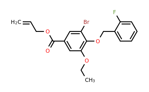 1706447-37-1 | Allyl 3-bromo-5-ethoxy-4-((2-fluorobenzyl)oxy)benzoate