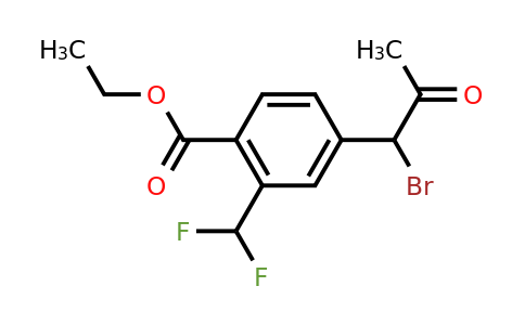 1804239-75-5 | Ethyl 4-(1-bromo-2-oxopropyl)-2-(difluoromethyl)benzoate