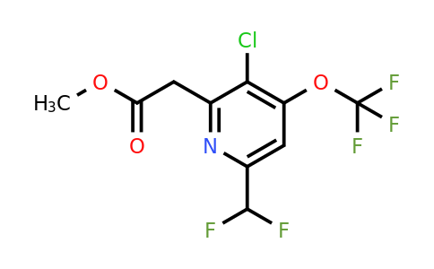 1804662-67-6 | Methyl 3-chloro-6-(difluoromethyl)-4-(trifluoromethoxy)pyridine-2-acetate