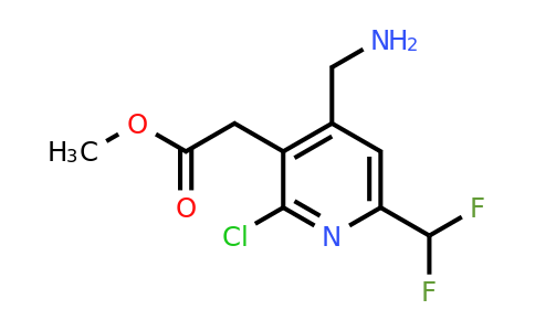 1804683-81-5 | Methyl 4-(aminomethyl)-2-chloro-6-(difluoromethyl)pyridine-3-acetate