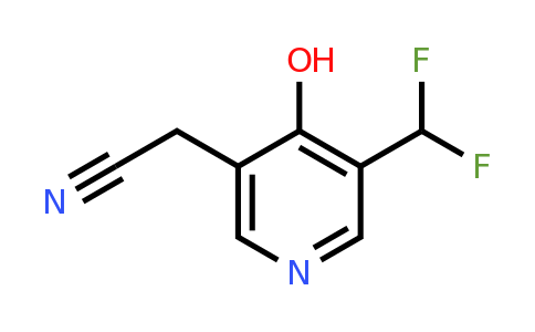 1804688-37-6 | 3-(Difluoromethyl)-4-hydroxypyridine-5-acetonitrile