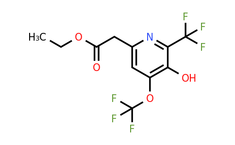 1804835-66-2 | Ethyl 3-hydroxy-4-(trifluoromethoxy)-2-(trifluoromethyl)pyridine-6-acetate