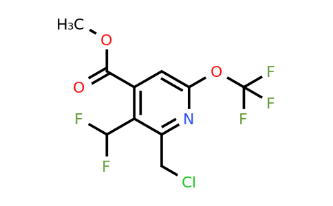 1804922-97-1 | Methyl 2-(chloromethyl)-3-(difluoromethyl)-6-(trifluoromethoxy)pyridine-4-carboxylate