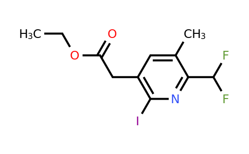 1805089-01-3 | Ethyl 2-(difluoromethyl)-6-iodo-3-methylpyridine-5-acetate