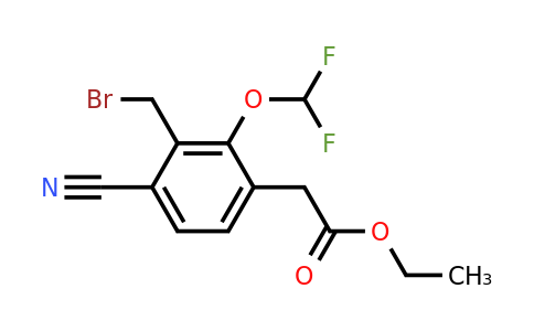 1805180-45-3 | Ethyl 3-bromomethyl-4-cyano-2-(difluoromethoxy)phenylacetate