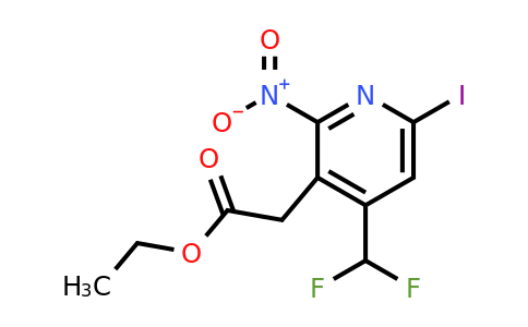 1805551-60-3 | Ethyl 4-(difluoromethyl)-6-iodo-2-nitropyridine-3-acetate