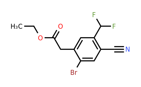 1805594-30-2 | Ethyl 2-bromo-4-cyano-5-(difluoromethyl)phenylacetate