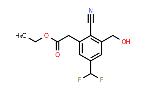 1805639-40-0 | Ethyl 2-cyano-5-difluoromethyl-3-(hydroxymethyl)phenylacetate