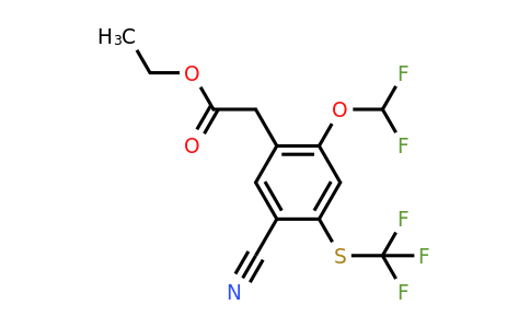 1805656-86-3 | Ethyl 5-cyano-2-difluoromethoxy-4-(trifluoromethylthio)phenylacetate