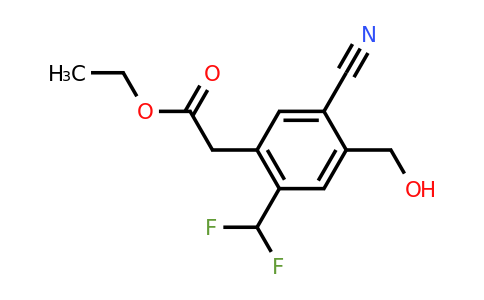 1805658-41-6 | Ethyl 5-cyano-2-difluoromethyl-4-(hydroxymethyl)phenylacetate