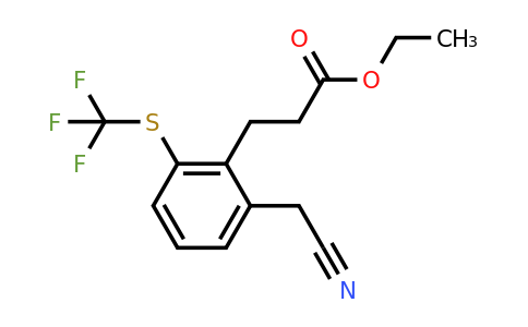 1805834-51-8 | Ethyl 3-(2-(cyanomethyl)-6-(trifluoromethylthio)phenyl)propanoate