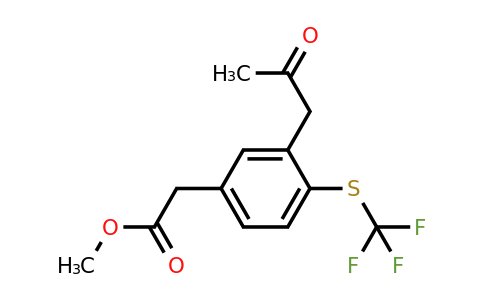 1805845-87-7 | Methyl 3-(2-oxopropyl)-4-(trifluoromethylthio)phenylacetate