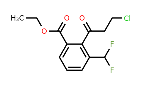 1805849-28-8 | Ethyl 2-(3-chloropropanoyl)-3-(difluoromethyl)benzoate