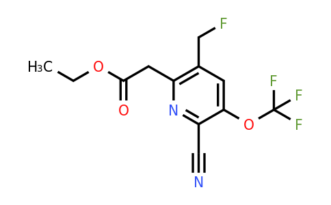 1805928-58-8 | Ethyl 2-cyano-5-(fluoromethyl)-3-(trifluoromethoxy)pyridine-6-acetate