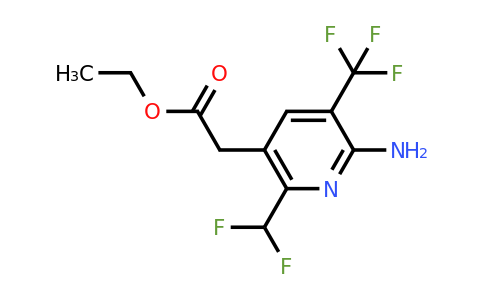 1806033-73-7 | Ethyl 2-amino-6-(difluoromethyl)-3-(trifluoromethyl)pyridine-5-acetate