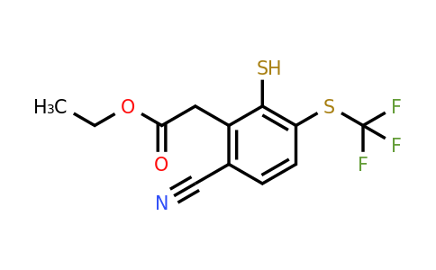 1806286-85-0 | Ethyl 6-cyano-2-mercapto-3-(trifluoromethylthio)phenylacetate