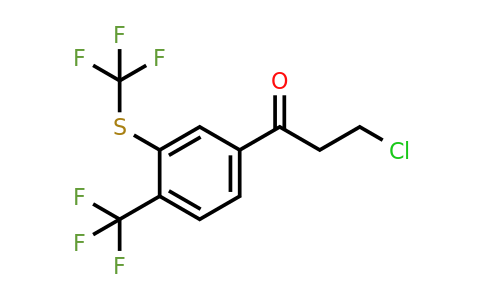 1806659-62-0 | 3-Chloro-1-(4-(trifluoromethyl)-3-(trifluoromethylthio)phenyl)propan-1-one