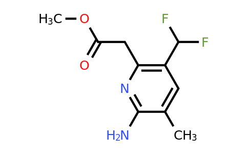 1806796-07-5 | Methyl 2-amino-5-(difluoromethyl)-3-methylpyridine-6-acetate