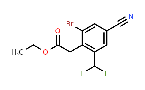 1807030-40-5 | Ethyl 2-bromo-4-cyano-6-(difluoromethyl)phenylacetate