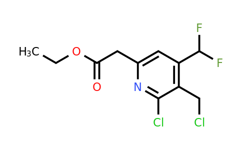 1807093-59-9 | Ethyl 2-chloro-3-(chloromethyl)-4-(difluoromethyl)pyridine-6-acetate