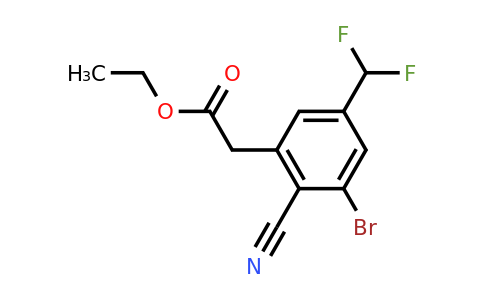 1807116-90-0 | Ethyl 3-bromo-2-cyano-5-(difluoromethyl)phenylacetate