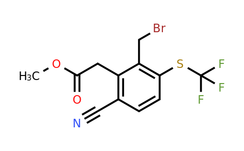 1807118-56-4 | Methyl 2-bromomethyl-6-cyano-3-(trifluoromethylthio)phenylacetate