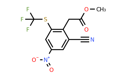 1807252-95-4 | Methyl 2-cyano-4-nitro-6-(trifluoromethylthio)phenylacetate