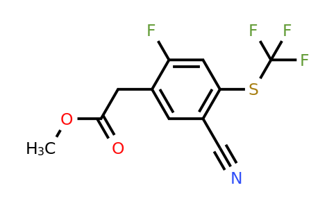 1807288-58-9 | Methyl 5-cyano-2-fluoro-4-(trifluoromethylthio)phenylacetate