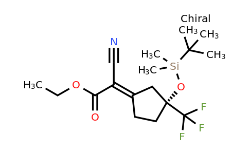 1813542-90-3 | Acetic acid, 2-cyano-2-[(3R)-3-[[(1,1-dimethylethyl)dimethylsilyl]oxy]-3-(trifluoromethyl)cyclopentylidene]-, ethyl ester