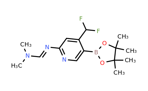 1927858-80-7 | N'-(4-(Difluoromethyl)-5-(4,4,5,5-tetramethyl-1,3,2-dioxaborolan-2-yl)pyridin-2-yl)-N,N-dimethylformimidamide