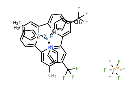 2829282-26-8 | Iridium(1+),[4,4′-bis(trifluoromethyl)-2,2′-bipyridine-κN1,κN1′]bis[5-methyl-2-(4-methyl-2-pyridinyl-κN)phenyl-κC]-,(OC-6-32)-,hexafluorophosphate(1-) (1:1)