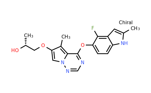 (2R)-1-[4-[(4-Fluoro-2-methyl-1H-indol-5-yl)oxy]-5-methyl-pyrrolo[2,1-f][1,2,4]triazin-6-yl]oxypropan-2-ol