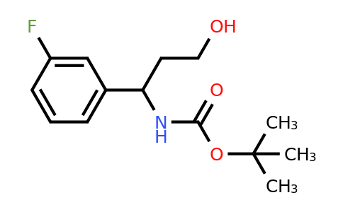 862466-15-7 | tert-Butyl (1-(3-fluorophenyl)-3-hydroxypropyl)carbamate