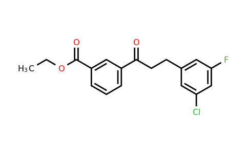 898750-34-0 | 3'-Carboethoxy-3-(3-chloro-5-fluorophenyl)propiophenone