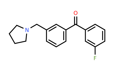 898770-28-0 | 3-Fluoro-3'-pyrrolidinomethyl benzophenone