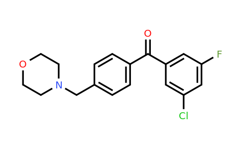 898770-50-8 | 3-Chloro-5-fluoro-4'-morpholinomethyl benzophenone