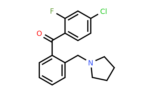 898774-91-9 | 4-Chloro-2-fluoro-2'-pyrrolidinomethyl benzophenone